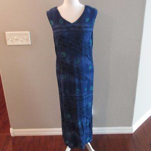 Norton McNaughton Blue Sleeveless Maxi Dress XL